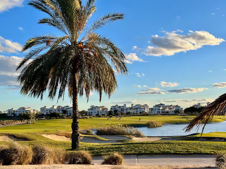 The lake and golf course